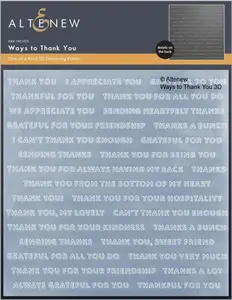 Ways to Thank You 3D Embossing Folder