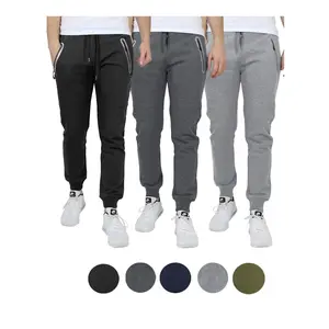 3-Pack Men's Slim Fit Fleece Jogger Sweatpants