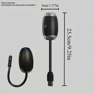 Car Starry Sky Projector Light, USB Powered Atmosphere Lamp for Car Roof, Bedroom & Party, 360° Rotatable