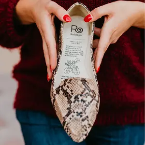 Brown snakeskin loafer- Desert Diamond