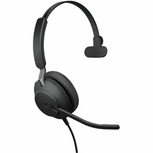 Jabra Evolve2 40 SE Headset, Effectively cancels outside noise to eliminate distortion with maximum sound efficiency, USB Type C, Wired