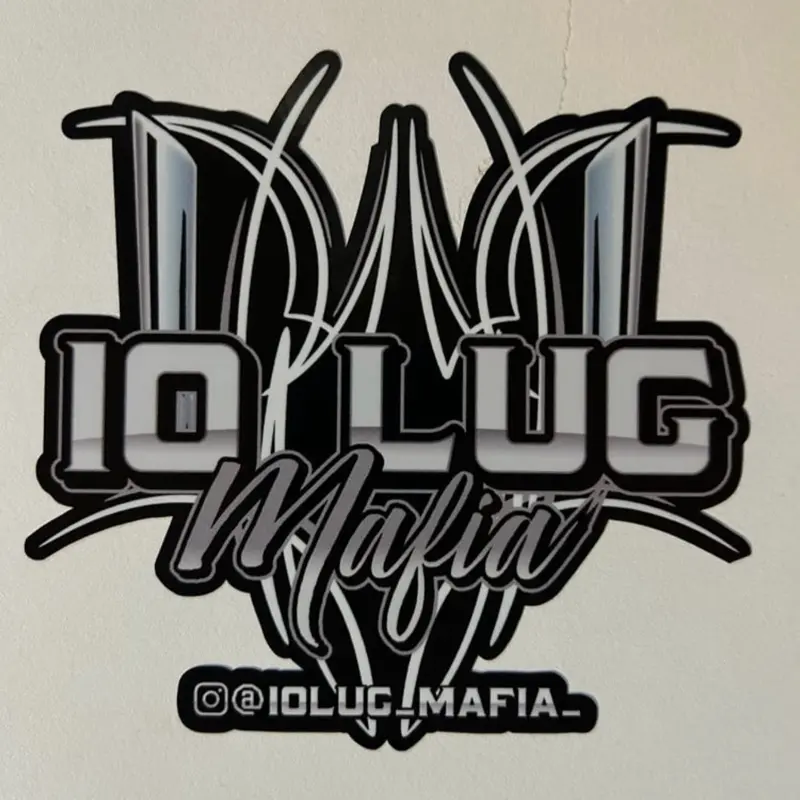 10 Lug Mafia 10LugMafia Pinstripeoutline Decal with Stacks 5 Inch Graphic Sticker