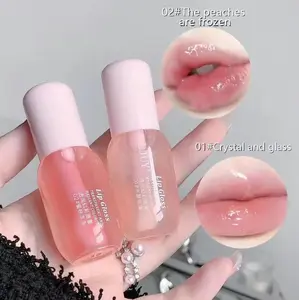 Moisturizing Lip Gloss, 2 Counts/set Hydrating Glossy Lip Glaze Stick, Plumping Lip Oil Kit for Girls & Women, Lip Stain,Skin care, Lip Brightening Lip Plumper, Lip Care Cosmetics