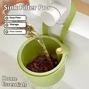 Press-Type Hand-Dirty-Free Drain Basket, Food Residue Filter, Hanging Sink Accessory, Kitchen Garbage Disposal, Faucet Drainer, Separated Drain, Kitchen Sink Strainer