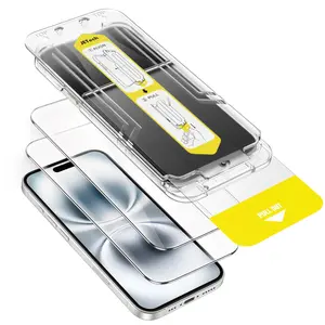 JETech Screen Protector for iPhone 16 Series, 10-Second Super Easy Installation with One-Step Alignment Tray, Bubble-Free Tempered Glass Film, Case-Friendly, HD Clear, 2-Pack