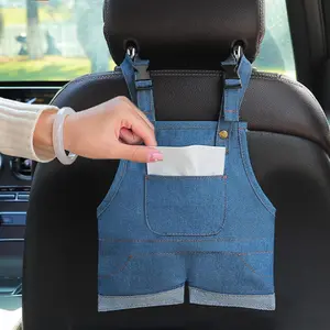 Car Tissue Holder Multifunctional Car Storage Bag for Umbrellas Drinking Cups, Car Paper Towel Hanging Bag, Creative Rear Seat Napkin Box Organizer