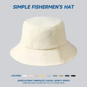 2026 Ready Stock Unisex Solid Color Bucket Hat, Large Head Size Wide Brim Sun Hat, Breathable UPF 50+ UV Protection Casual Basin Hat, Light Luxury Fashion All-Match Summer Outdoor Headwear