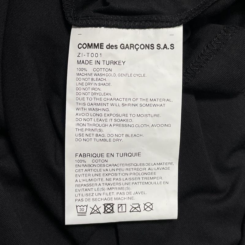 Chrome Hearts x Comme Des Garcons Dover Street Market Ginza Exclusive Scroll Logo Short Sleeve Tee Shirt Black White