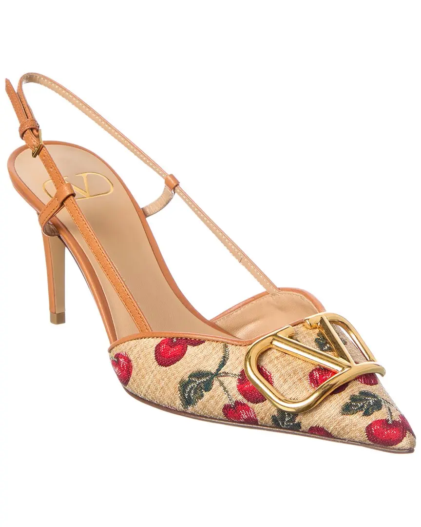 Valentino Vlogo Signature Slingback Leather Pump