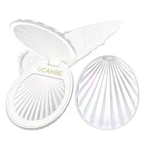 #SummerWins UCANBE Shell Gel-to-Powder Shimmer Highlighter Makeup - Ultra-Blendable Diamond Highlighter for Face & Body, Long-Lasting Luminous Glow, Buildable Radiant Finish (01 Luminous Shell) summerwins