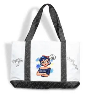 Petty AF Democracy Tote Bag – Protect Democracy Political Canvas Bag – Well Well Well Retro Feminist Statement Tote