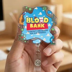 Lab Week 2026 Badge Reel, Lab Story Nurse & Lab Tech Retractable ID Holder, Infinity Design 5ZN