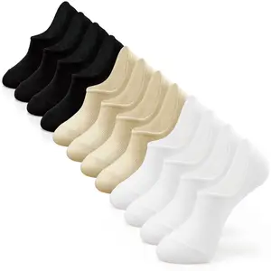 IDEGG No Show Socks Women Low Cut Ankle Short Anti-Slid Athletic Running Novelty Casual Invisible Liner Socks(2*Black,2 *Beige,2*White） Womenswear Basic Minimalist Multicolor #springtok