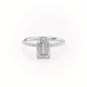 Moissanite 1pc 1/2/3 Carat Emerald Cut Ring, S925, The Best Wear for Anniversaries, Gifts, Birthdays, Christmas,