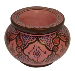 Moroccan Handmade Two-piece Ceramic Ashtray