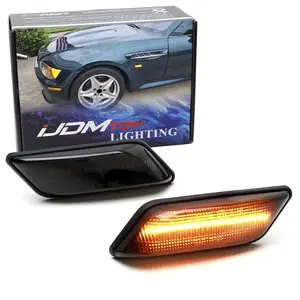 iJDMTOY Smoked Lens Amber Full LED Strip Fender Side Marker Lights For 1996-02 BMW Z3 Roadster Convertible, Z3-M Coupe