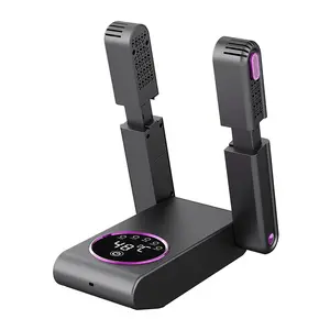 Upgraded version Shoe Dryer with Timer , Portable and easy tofold, quick drying, odor remmoval, constant temperature,110v-130vAmerican plug,quickly drying all kinds of shoes, socks andgloves, suitable for home and travel use（black） Foldable Digital