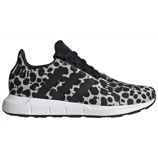 Adidas Women's Black Animal Print Swift Run 1.0 Running Sneakers - JR0634, Cushioned, for Athleisure Looks, Modern Street Style, Casual Errands, Everyday Walking