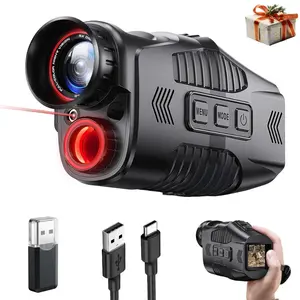 2.5K Night Vision Monocular, 10X Zoom, 7-Level Infrared, for Photos & Video, Rechargeable Day & Night Vision Goggles, Hunting Gear, Best Gift for Men, Monocular Scope