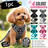 Dog Harness Leash Set, Leash Combo, Breathable Mesh Reflective Anti-Slip Adjustable Pet Harness for Small Dogs, Daily Walks Outdoor Night Safety