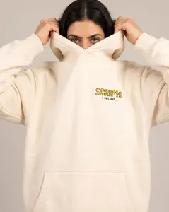 Christian Hoodie — Respond Like Jesus Heavyweight Fleece, Oversized Faith Streetwear (Beige)