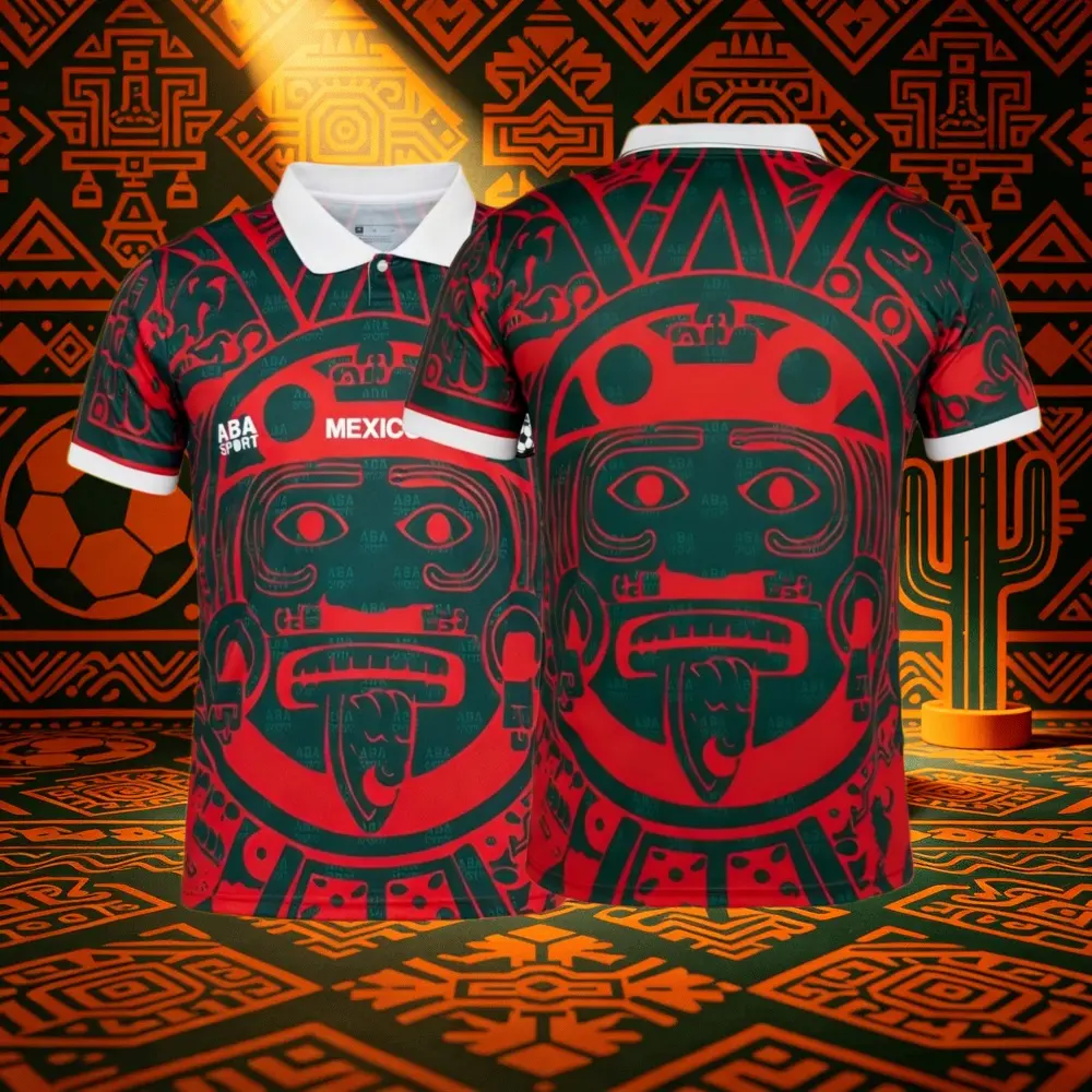 1997 Mexico National Team Away Green And Red Short Sleeve Retro Soccer Jersey Fans Version