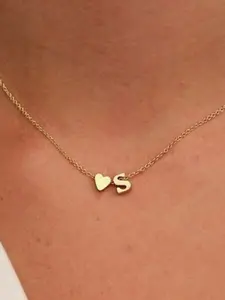 2026 New Arrival Personalized Heart Initial Necklace for Women – 18K Gold Plated Dainty Letter A-Z Pendant | Minimalist Tiny Name Jewelry | Trendy Gift for Mom, Daughter & Teens | Cute Everyday Accessory for Casual & Special Occasions