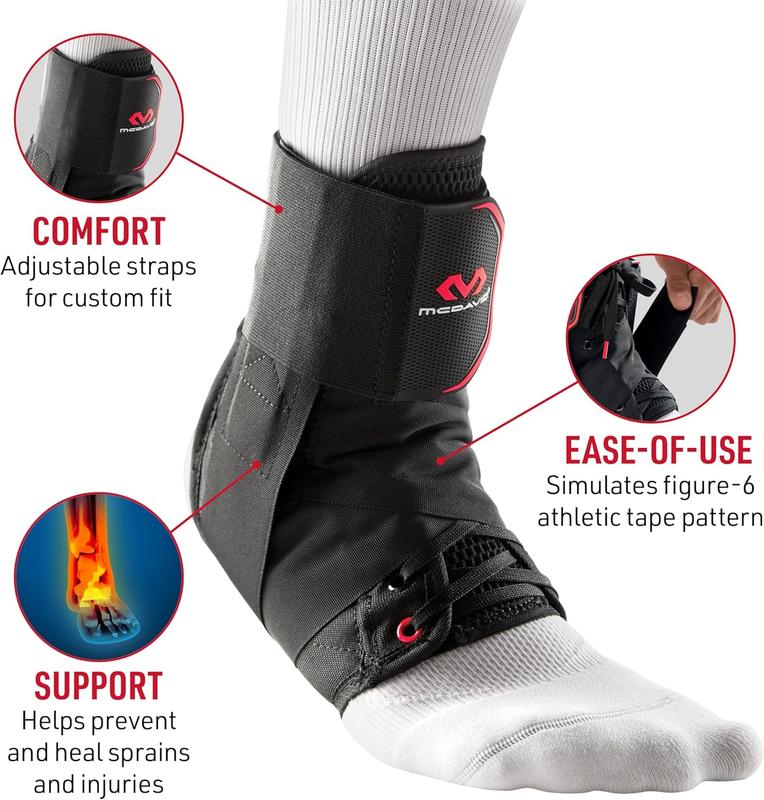 Ultralight Lace-Up Ankle Brace for Sprains | Figure 8 Support & Stabilizer | Adjustable Ankle Brace for Men & Women