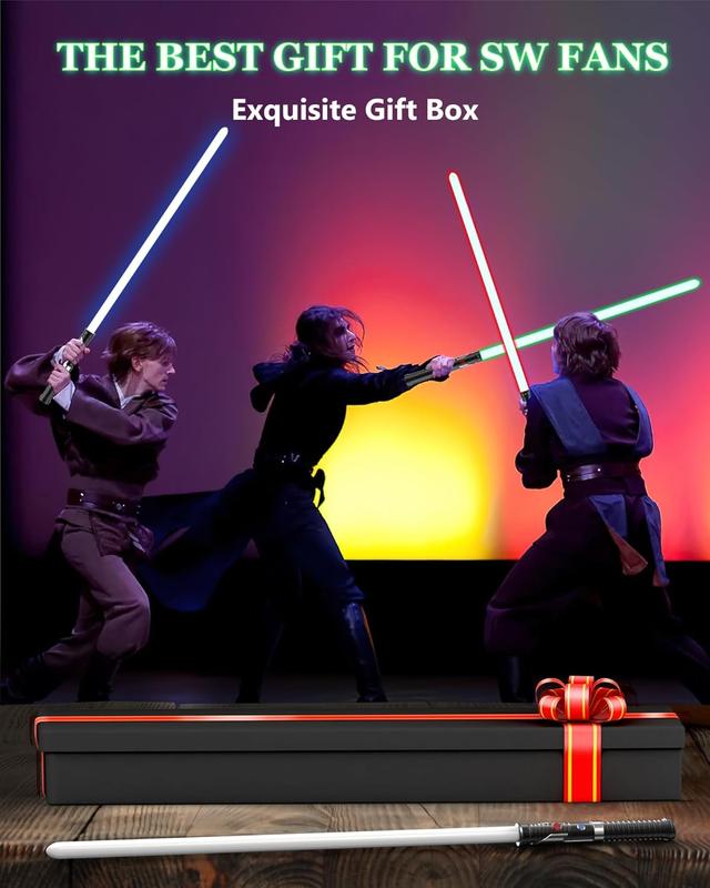 Lorsaberus Lightsaber for Dueling 12 RGB Light Saber with Motion Control Real Light Sabers for Kids Adults Smooth Swing Metal Lightsabers Toy with 16 Fonts for Halloween/Christmas Cosplay/Gifts/Fans