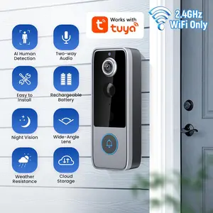 Doorbell Camera Wireless, 5MP Ring Doorbell Camera with 180° Head-to-Toe View, AI Motion Detection & Two-Way Talk, Battery Video Doorbell for Home Security, Chime Included
