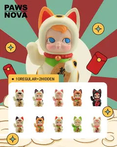 PAWSNOVA SAM SAM Fortune Cat 1.0 Blind Box Toy,Collectible Figures for Home Decor or Gift