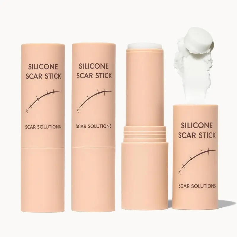 Silicone Scar Stick, Anti Stretch Marks & Scar Solution with Centella Extract & Vitamin E for Surgical Wounds, Burns & Face, 1 Stick, Single Item