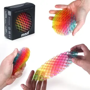 Fidget Worm Toy - Flexible 3D Sensory Slug Figgy Toy for Kids, Teens, and Adults – Stretchy, Quiet, Stress and Anxiety Relief, Focus - For Play, School, Work Gifts, Great For Classroom and Office