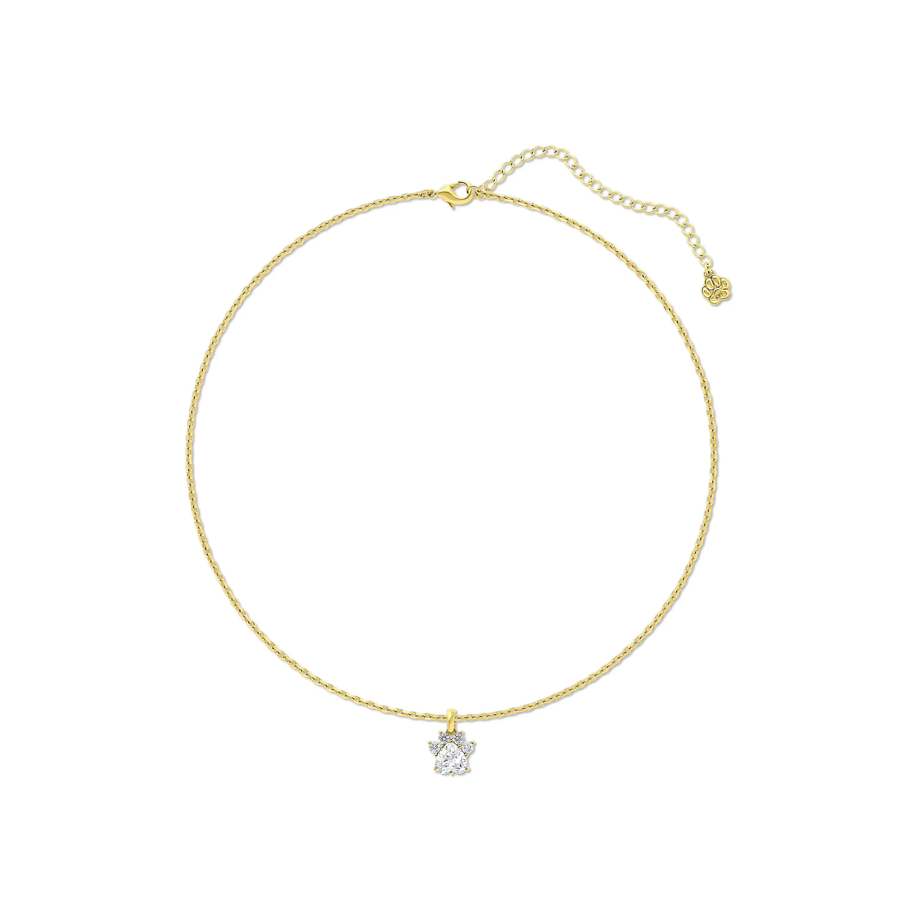 Commitment Paw Pendant Necklace Gold