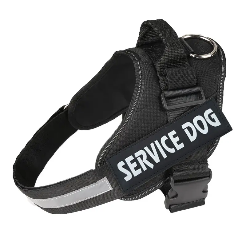 Service Dog Harness with 3M Reflective Safety, Easy Adjust & No-Pull Design - Breathable Nylon Handle for Small/Medium/Large Dogs velcro pets Service Dog Harness with 3M Reflective Safety, Easy Adjust & No-Pull Design - Breathable Nylon Handle for Small/Medium/Large Dogs velcro pets