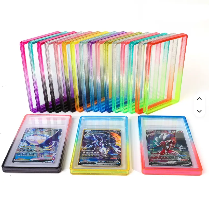 PSA Graded Card Protector with Clear Acrylic Back and Colored Bumper Guard. (Cards not Included)