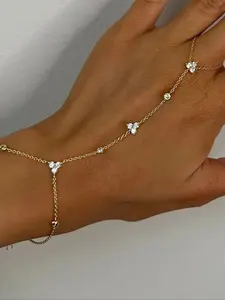 1pc/Women's Minimalist Rhinestone Bracelet, Elegant Daily Accessory, Sparkling Jewelry for Women, Perfect Gift Idea, Rhinestone Decor Bangles