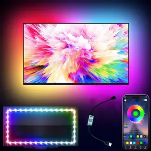 USB LED Light Strip, RGB Color Changing LED TV Backlight with Remote Control, LED Ambient Light Strip for Bedroom & Game Room Atmosphere Decor, Adjustable RGB Lighting, Led Rgb Lights, Rgb Multicolored Light