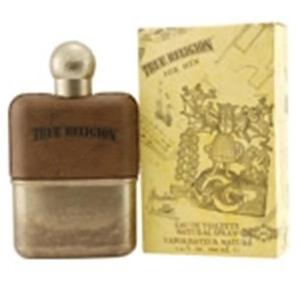 TRUE RELIGION Men's Eau de Toilette, Signature Woody & Citrus Scent with Violet Leaf, Leather and Patchouli Notes, 3.4 fl oz Spray Bottle, Citrus Blend