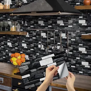 24-Sheet Peel and Stick Tile Decals, Kitchen Backsplash 5.91"x11.81", Vinyl Self-Adhesive, Waterproof, Removable Wall Stickers Stick On Backsplash