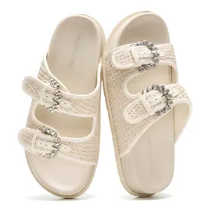Trendy Women Sandals With Adjustable Straps Plush Soft Insole Non Slip Outsole Comfortable Summer Slides For Daily Wear