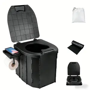 Portable Toilet With Leak-Proof Bags Odorless Camping Toilet, Outdoor Travel Potty With Ergonomic Design, For Camping, Hiking, RV Travel, Road Trips
