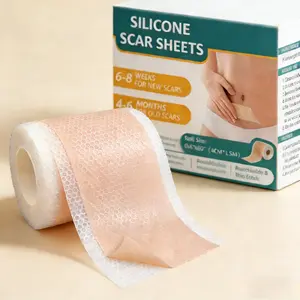 Professional Silicone Scar Sheets Roll, Medical Grade Reusable Scar Tape for Keloid, C-Section, Surgical Scars, Burn and Acne, Extra Long Silicone Scar Removal Strips 1.6in x 60in for Face and Body