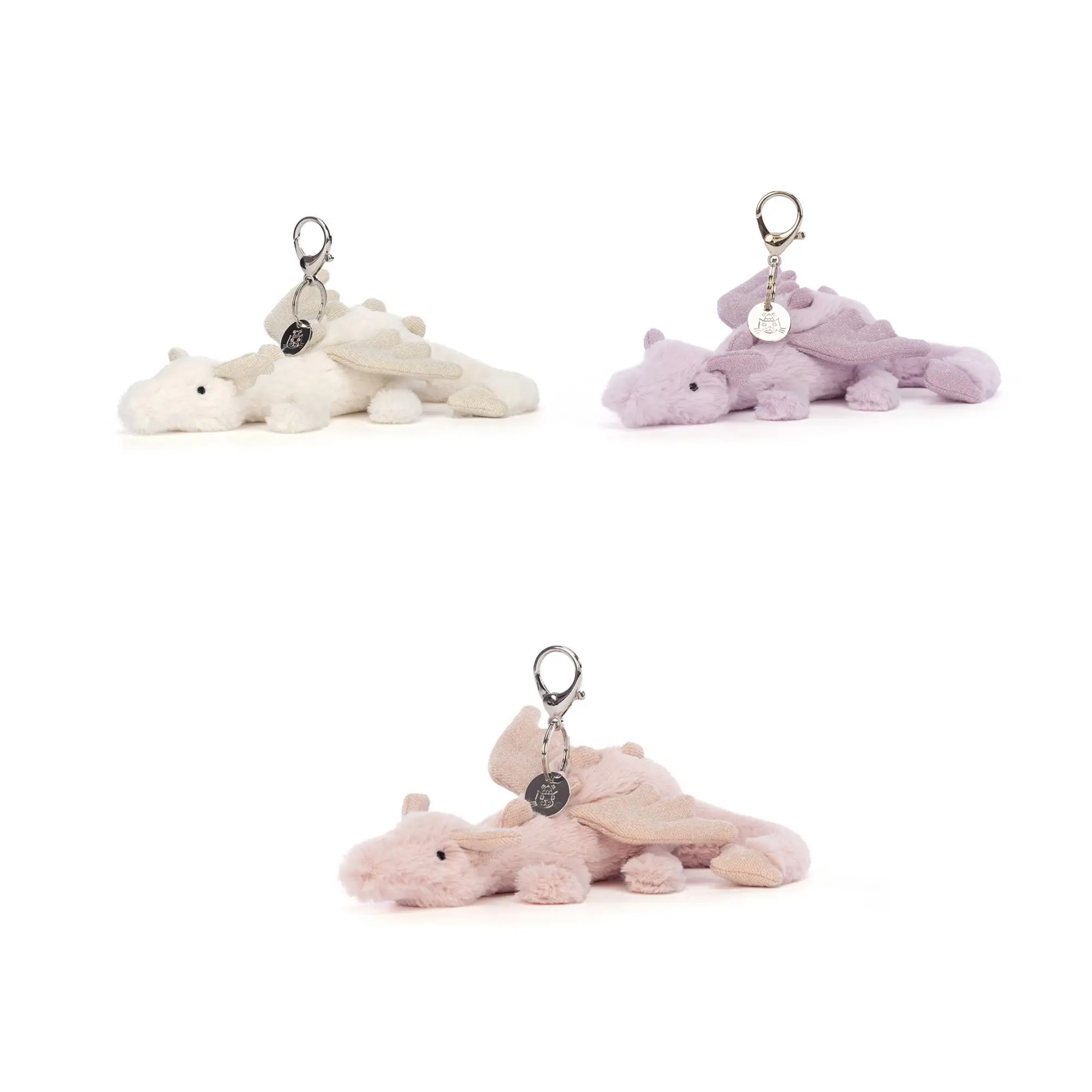 Jellycat Dragon Keychain Plush Bag Charm Cute Soft Dragon Stuffed Animal Key Ring Backpack Accessory Kawaii Gift