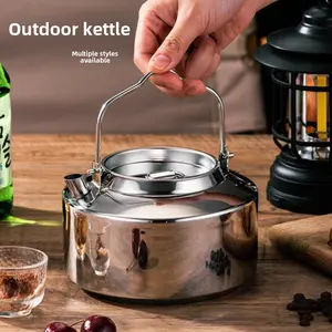 Stainless steel kettle outdoor camping kettle picnic directly from the manufacturer ultralight outdoor portable kettle