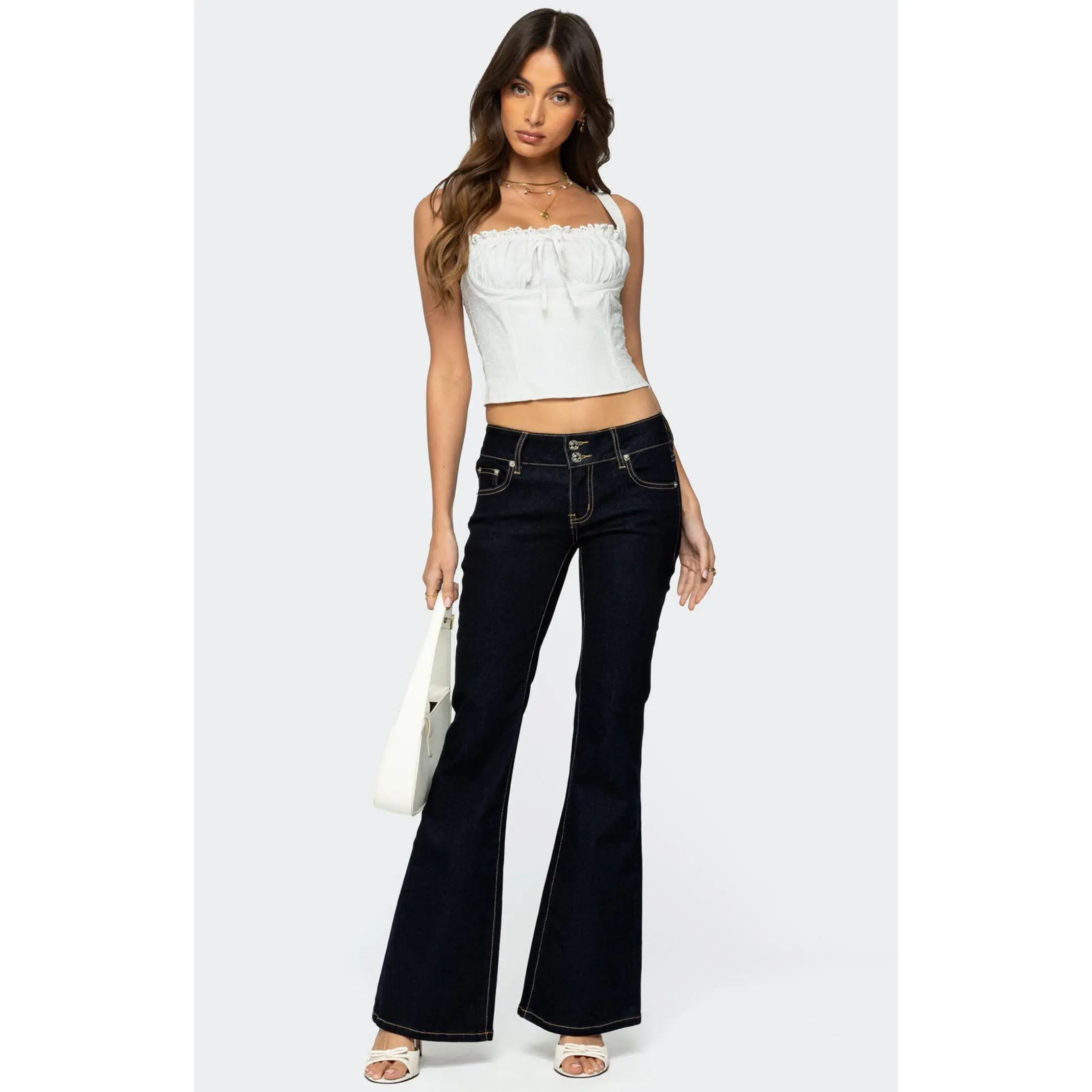 Edikted Women's Tilda Low Rise Flared Jeans