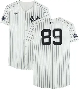 Jasson Dominguez New York Yankees Autographed Player-Worn #89 White Pinstripe Jersey vs. Cleveland Guardians on October 14, 2024 - Fanatics Authentic Certified