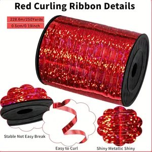 Metal Curling Ribbon Roll, Balloon Ribbon Gift Wrapping, Party Decorations, Bouquet Craft Ribbon, Christmas Holiday Decoration