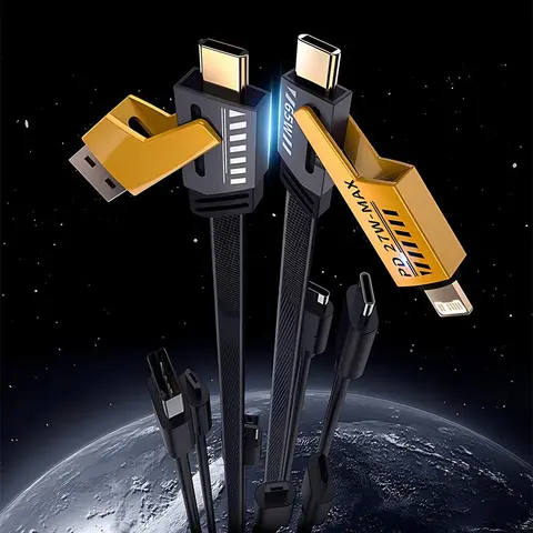 4 in 1 Charging Cable, Multifunctional PD Fast Charging Type c Cable, Mobile Phone Charging Cable for iPhone 15 14 13 Samsung S23 Xiaomi, Cellphone Charging Accessory