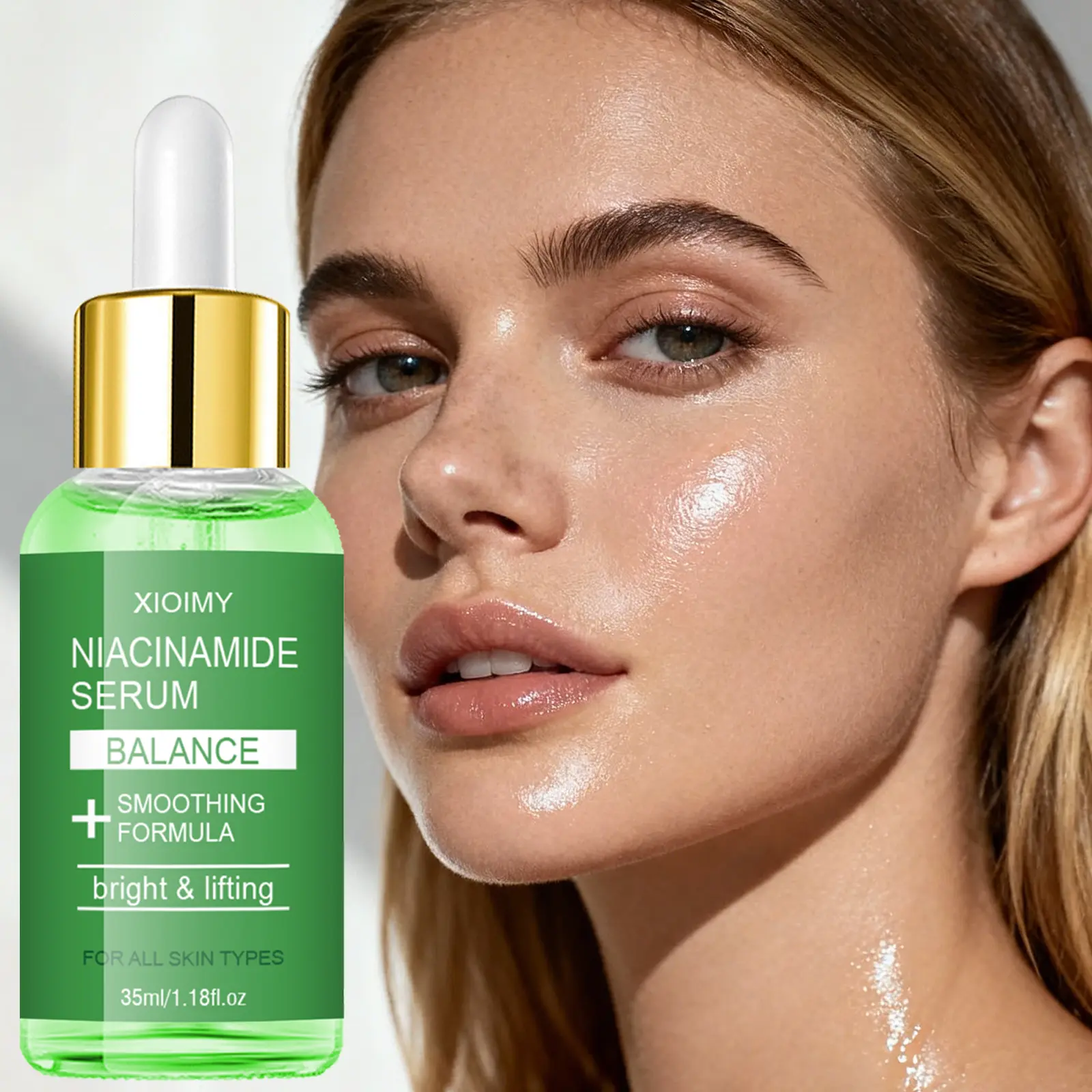 35ML Niacinamide Facial Hydrating Moisturizing Brightening Lightweight Serum, Deep Hydration, Moisture, Hydrate, Smooth and Radiant Skin, Natural Ingredients, Suitable for All Skin Types